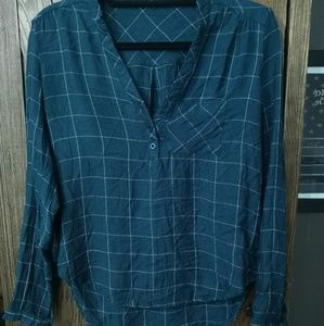 Stitch Fix NST Plaid High Low Blouse